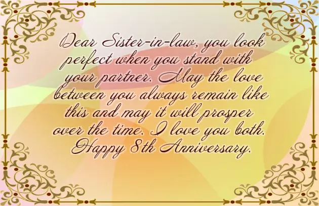 Sister In Law Marriage Anniversary Wishes