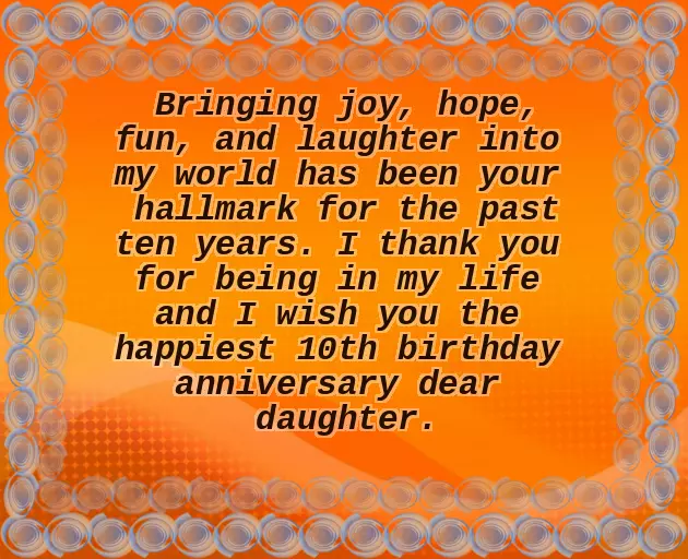 10 Year Old Daughter Birthday Quotes 10 Year Old Daughter Birthday Quotes