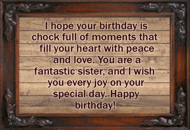 Simple Birthday Wishes To Sister