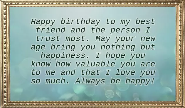 Best Friend Birthday Wish Girl