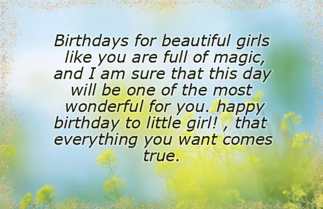 Birthday Wishes For Little Cute Girl