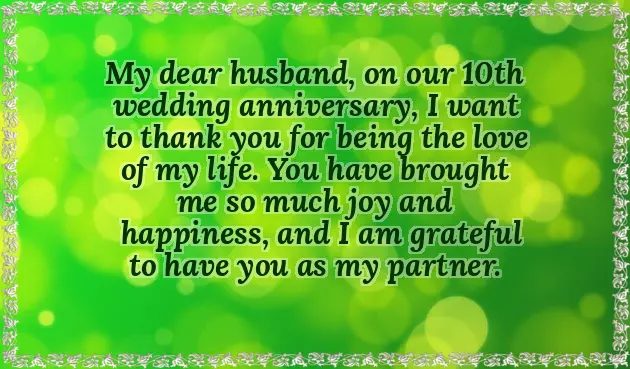 10Th Wedding Anniversary Message 10Th Wedding Anniversary Message