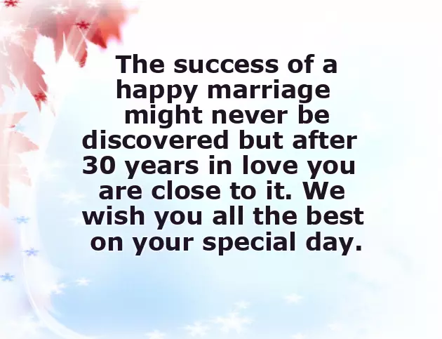 30 Years Anniversary Wishes 30 Years Anniversary Wishes