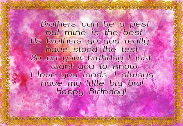 Best Wishes For Brother Birthday