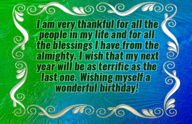 Nice Birthday Wishes For Myself