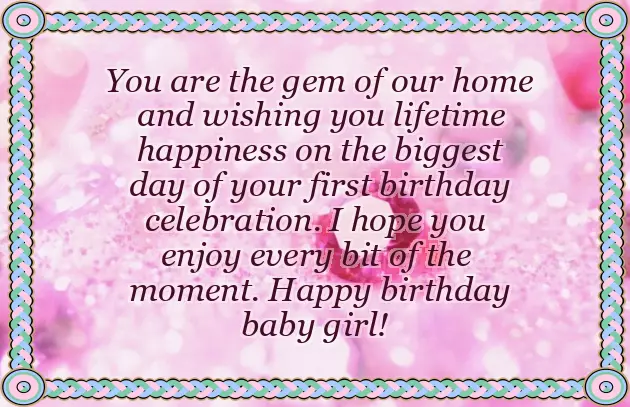 Cute 1St Birthday Wishes For Baby Girl Cute 1St Birthday Wishes For Baby Girl