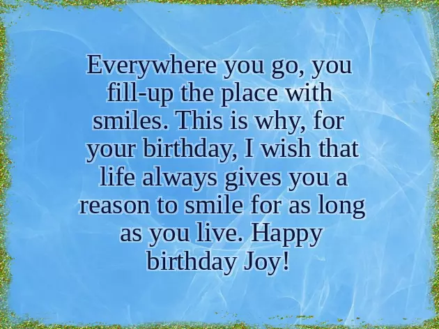 Happy Birthday Joy