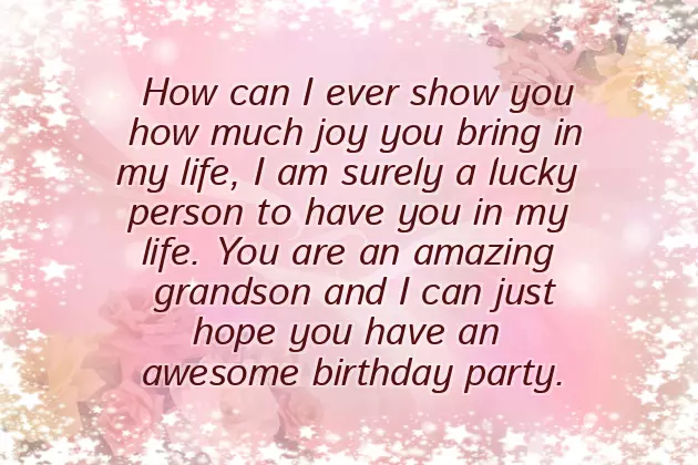 Birthday To My Grandson