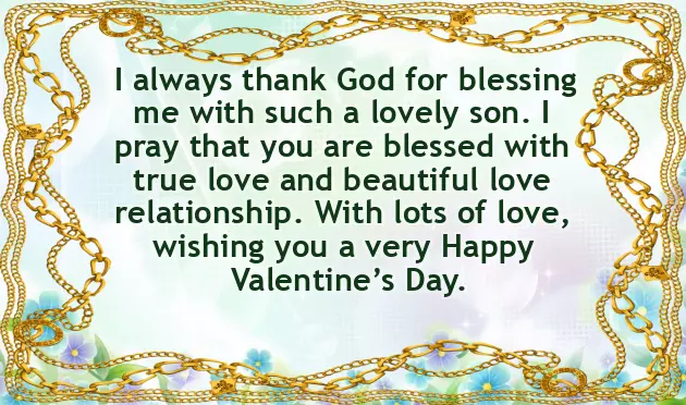 Valentine Wishes For Son