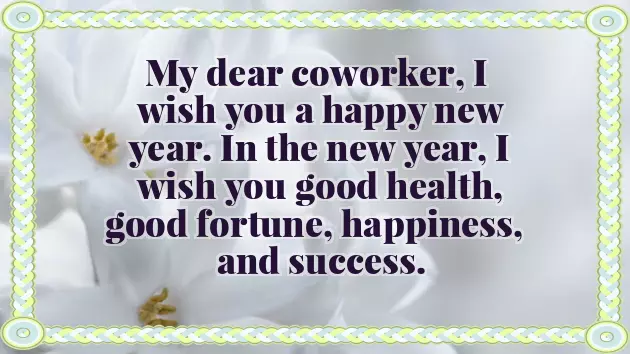 New Year Wishes To Boss And Colleagues