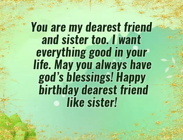 Birthday Wishes To A Friend Turn Sister