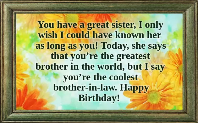 Wishes For Birthday For Brother In Law