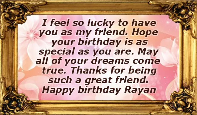 Happy Birthday To Rayan