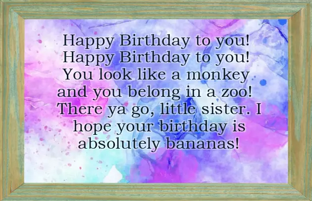 Wishing Your Little Sister A Happy Birthday