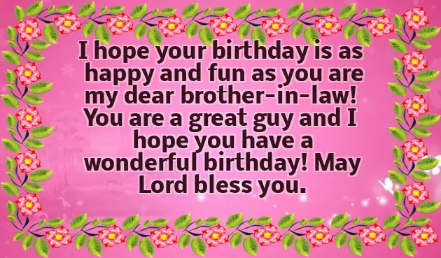 Birthday Wishes Brother In Law
