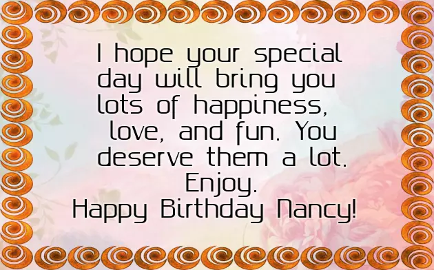 Happy Birthday Nancy