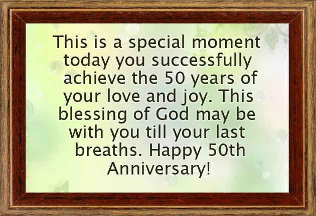 50 Years Anniversary Wishes
