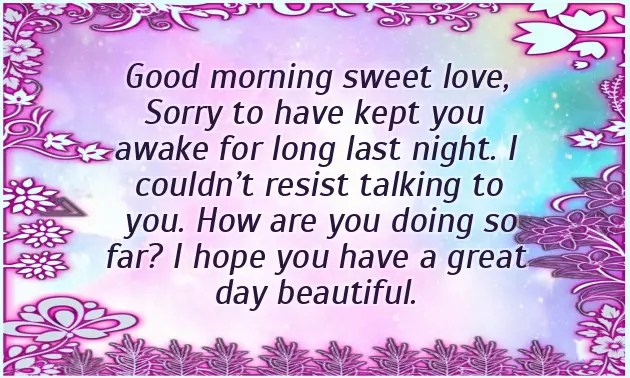 Romantic Good Morning Message For Your Girlfriend