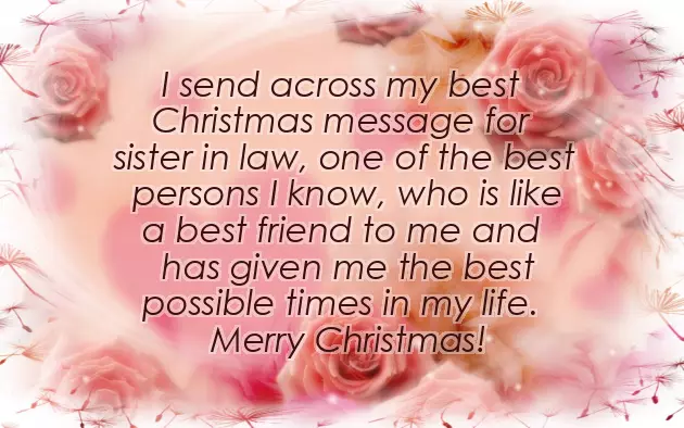 Merry Christmas Wishes For Sister