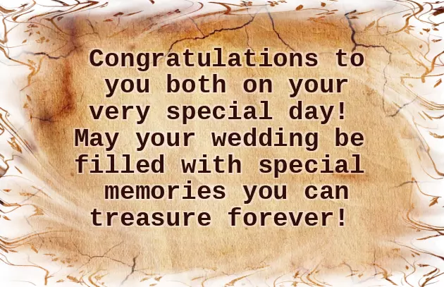 Short Wedding Message