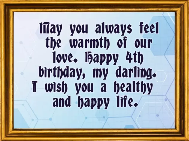 Happy 4Th Birthday Girl Wishes