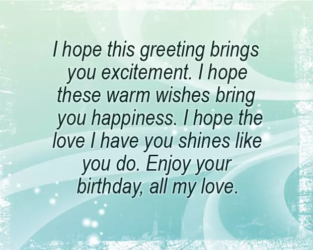 Happy Birthday Love Words For Him