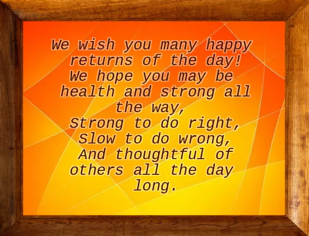 Happy Returns Of The Day