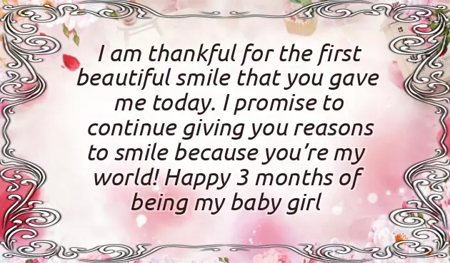 Happy 3 Months Old Baby Wishes