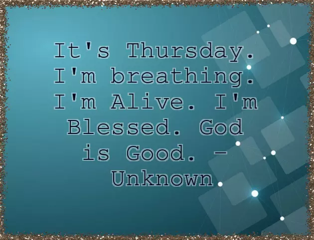 Thursday Morning Messages