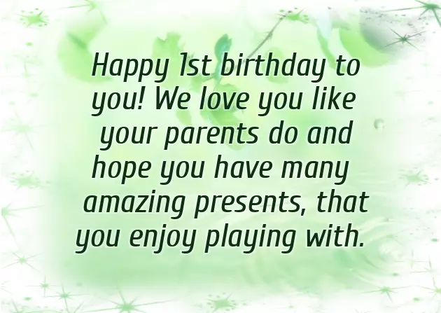 One Year Old Baby Birthday Wishes One Year Old Baby Birthday Wishes