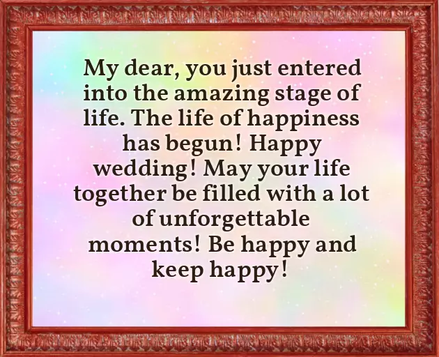 Best Wishes To A Newly Married Couple