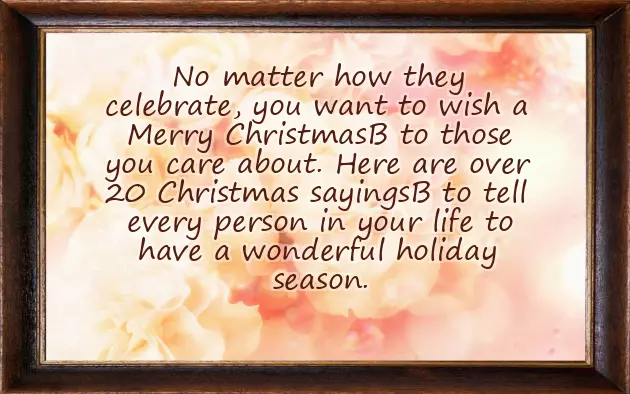 Christmas Holiday Wishes