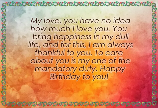 Birthday Wishes In Love