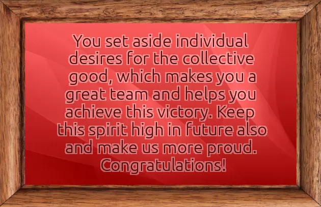 Congratulations Team Work Quotes