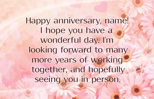 1 Year Anniversary Message