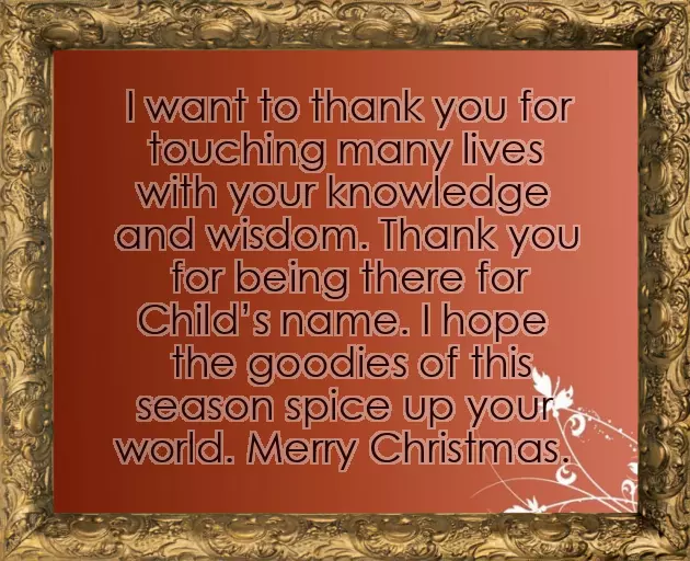 Christmas Greetings For Teachers