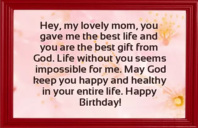 Birthday Wishes For Mother From Son