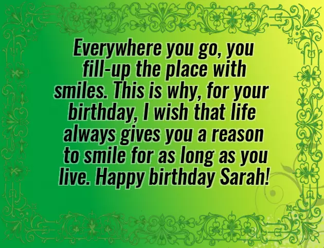 Happy Birthday To Sarah