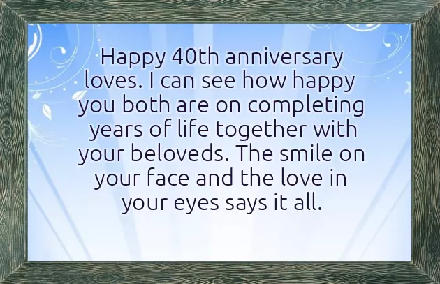 Ruby Wedding Anniversary