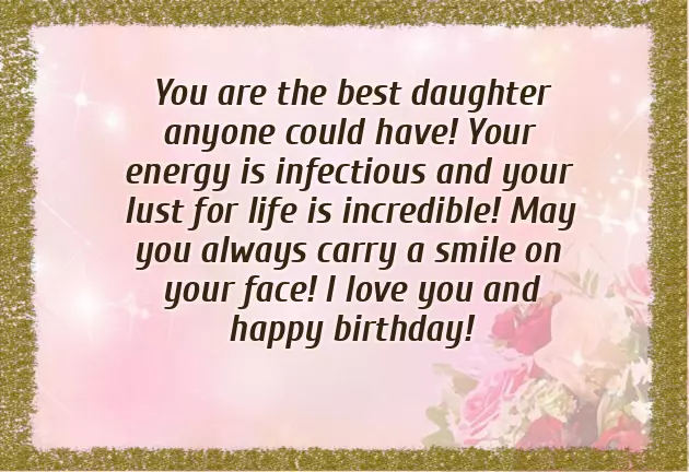 Short And Sweet Birthday Wishes For Daughter
