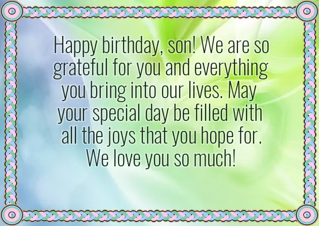 Birthday Greetings To A Dear Son Birthday Greetings To A Dear Son