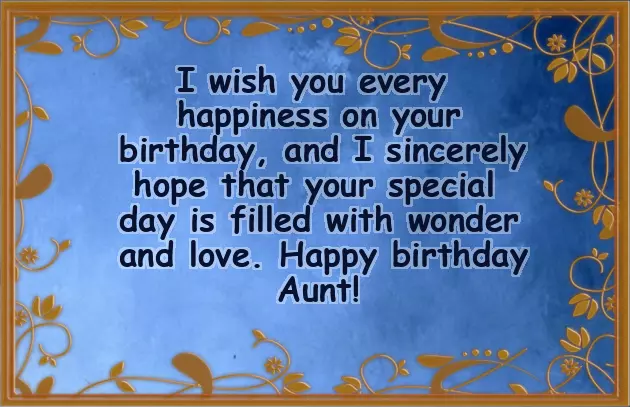 Happy Birthday From Your Aunt