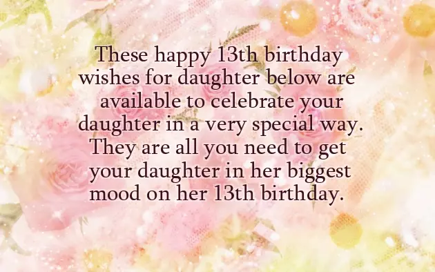 Happy Birthday To My 13 Year Old Daughter