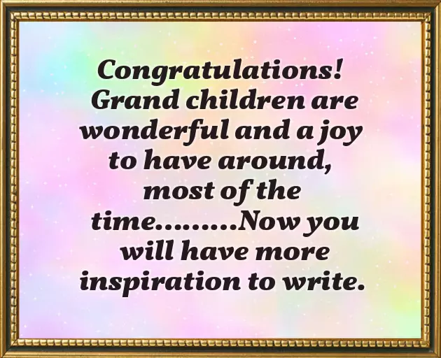 Congratulations On First Grandchild