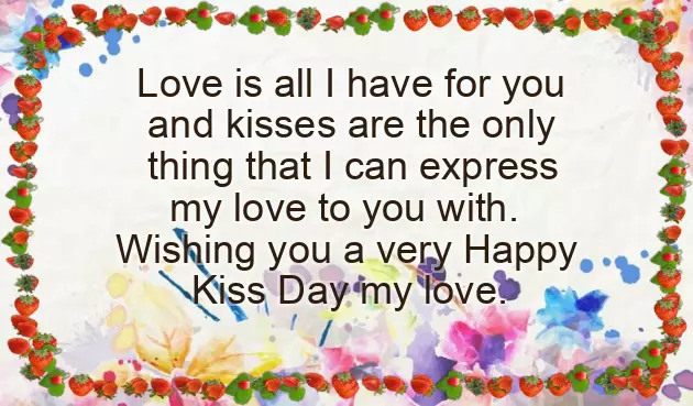Kiss Day Messages For Girlfriend