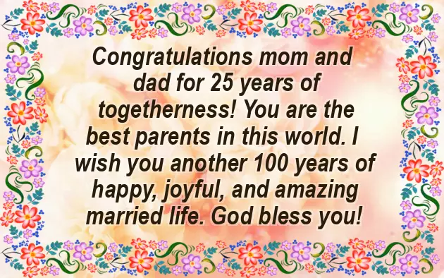 Silver Marriage Anniversary Wishes