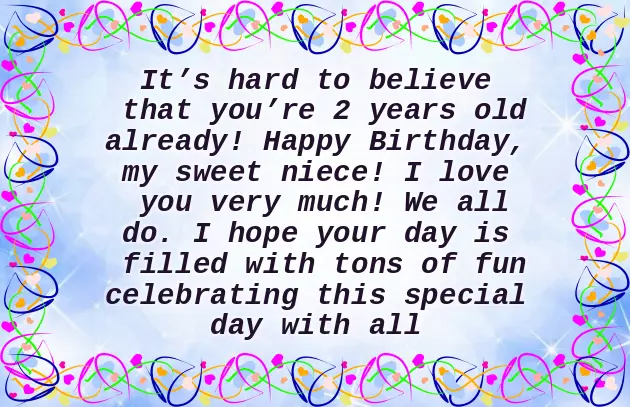 Happy Second Birthday Baby Girl