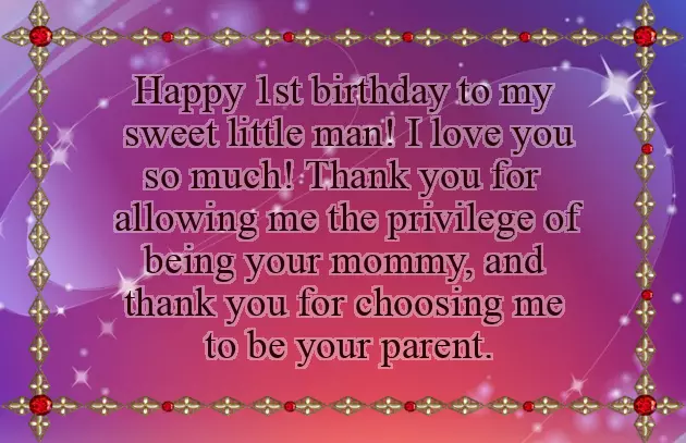 Birthday Wishes For My One Year Old Son