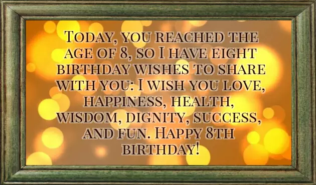 8 Year Old Boy Birthday Wishes