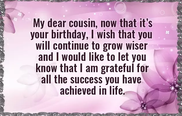 Birthday Greetings For Cousin Brother